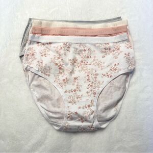 NWOT Laura Ashley 5 Pair Cotton Blend Brief Bikini Panties Medium Cottagecore